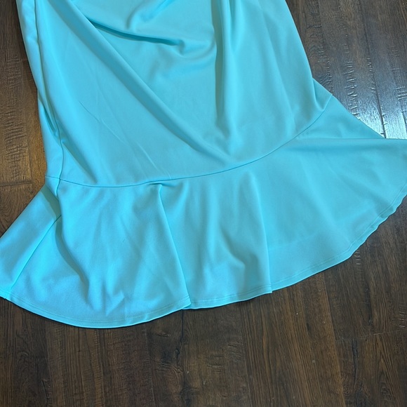 NWT My Bump Sabrina Midi Ruched Bodycon Dress. Light blue. Size Large. NWT - Picture 5 of 6